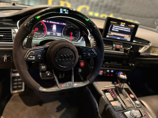 Volant sport Audi carbone LED (Mise à niveau pour R8)