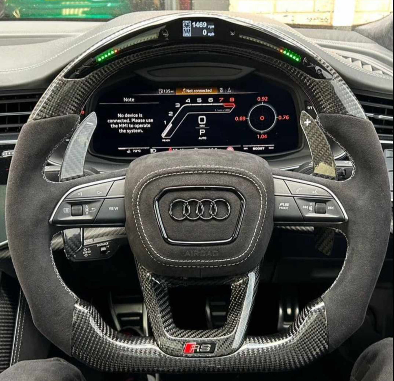 Volant sport Audi carbone (LED)