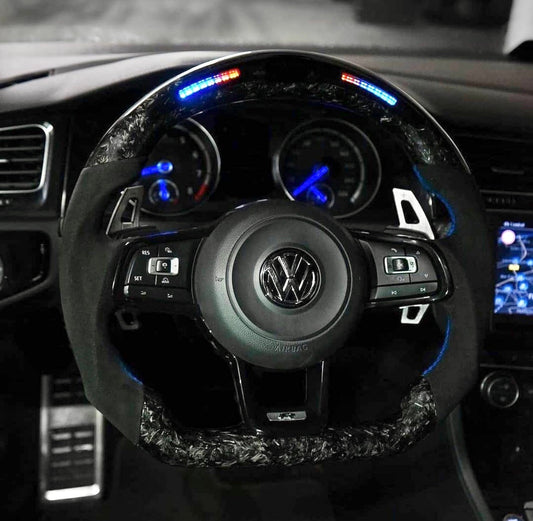 VW Golf 7/7.5 Sports Steering Wheel Forged Carbon (LED)