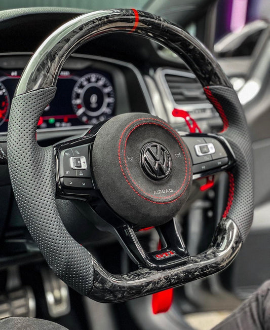 VW Golf 7/7.5 Sports Steering Wheel Forged Carbon Color Splitter