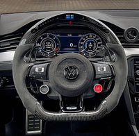 Volant sport VW Golf 7/7.5 Carbone R8 (LED)