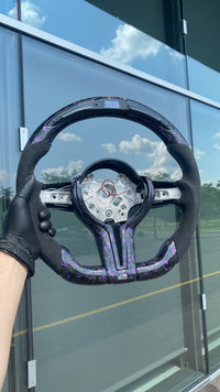 Volant Sport BMW Carbone Forgé Éclats de Couleur (LED) Série F