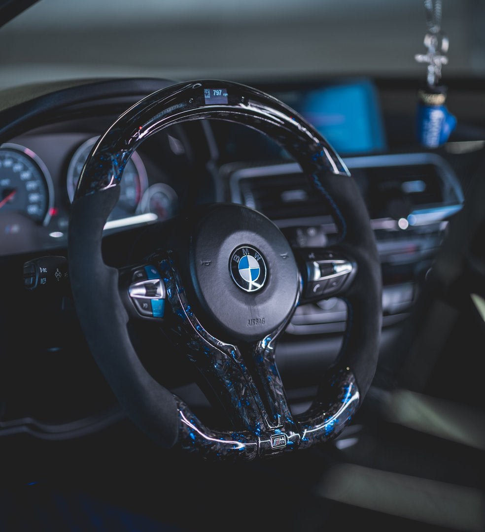 BMW Sport Steering Wheel Forged Carbon LED (Upgrade to Facelift)