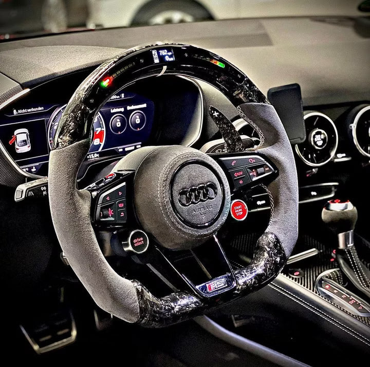 Volant sport Audi carbone forgé LED (mise à niveau vers R8)