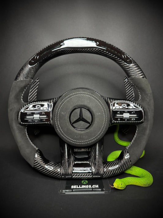 Mercedes AMG Sportlenkrad Carbon LED (Upgrade auf Facelift)