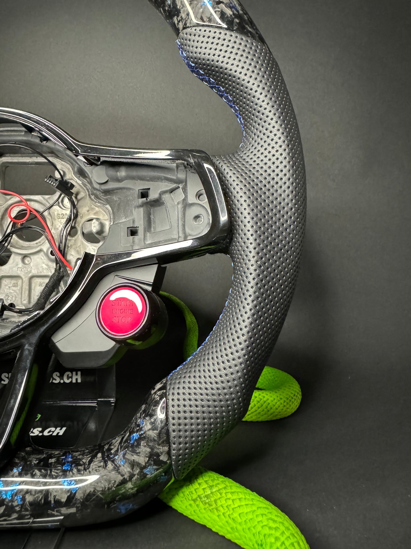 VW Golf 7/7.5 Sports Steering Wheel Forged Carbon Color Splitter (LED)