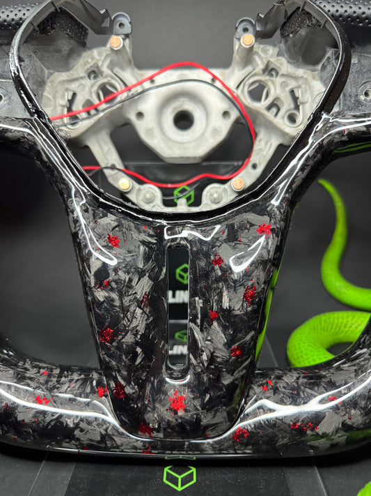 Nissan GTR Sportlenkrad Forged Carbon Farbsplitter (LED)