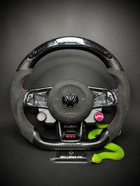 Volant sport VW Golf 7/7.5 Carbone R8 (LED)