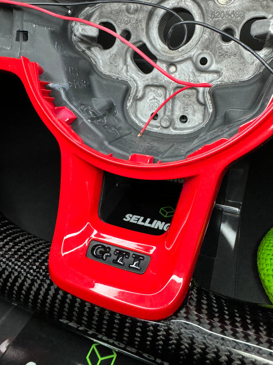 VW Golf 7/7.5 Volant sport en Carbone (LED) Édition ROUGE