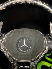 Volant sport Mercedes AMG Carbone forgé (LED)