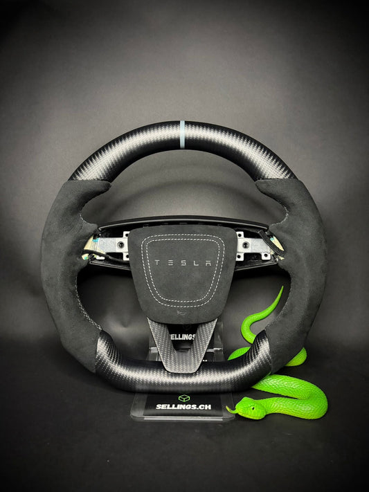 Tesla Sportlenkrad Carbon Matt
