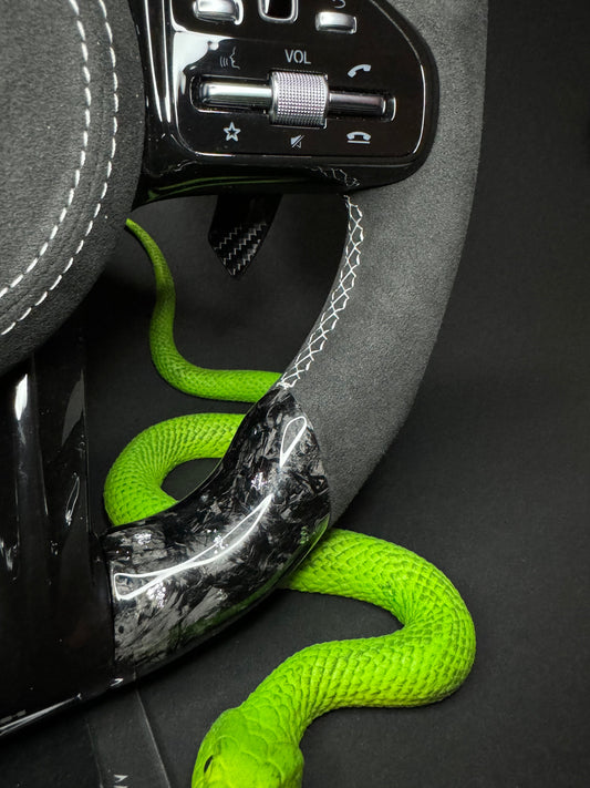 Mercedes AMG Sport Steering Wheel Forged Carbon Color Splitter