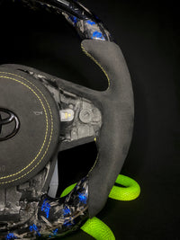 Toyota Supra Sports Steering Wheel Forged Carbon Color Splitter (LED)