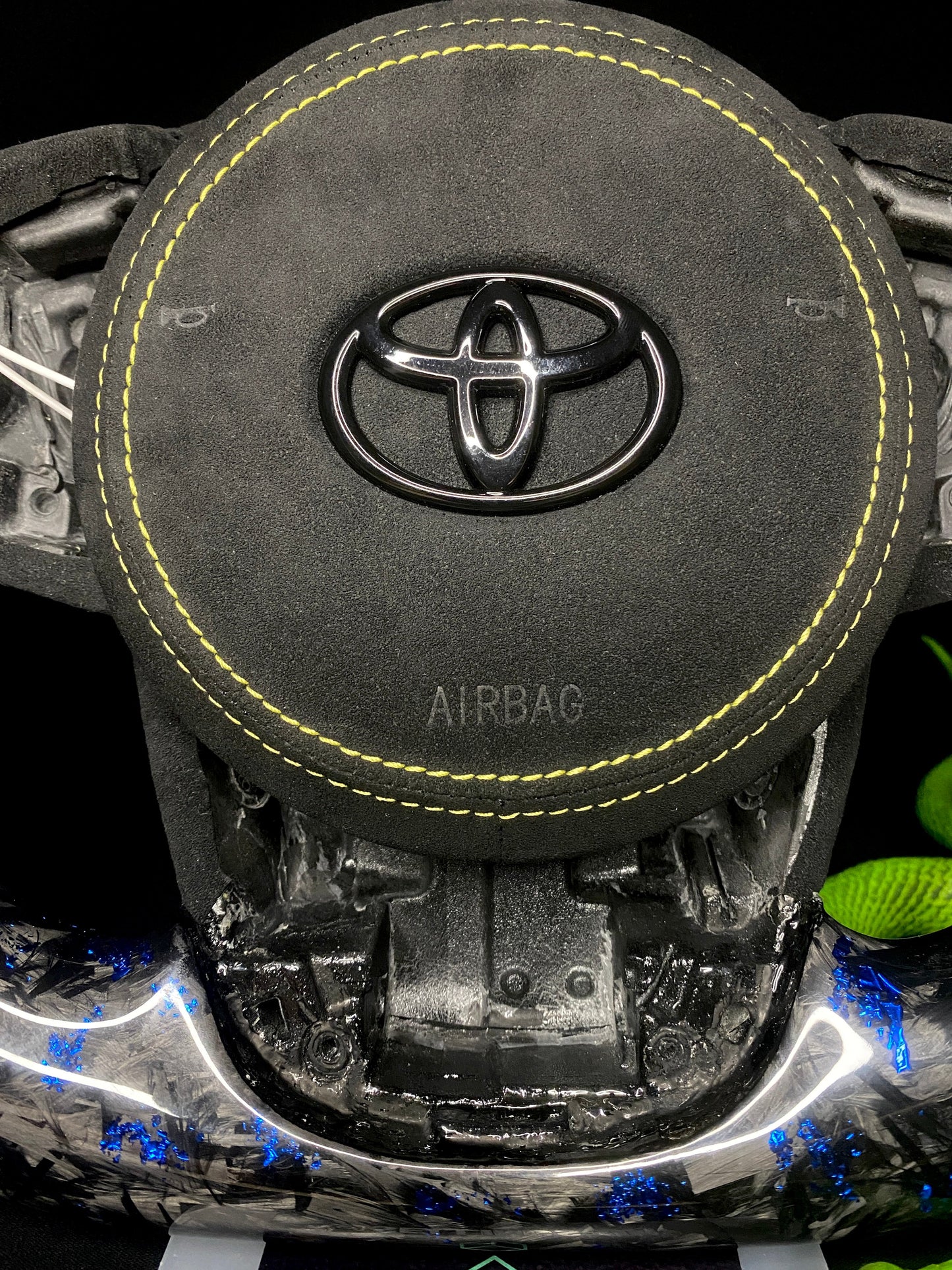 Toyota Supra Sports Steering Wheel Forged Carbon Color Splitter (LED)