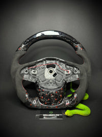 Toyota Supra Sports Steering Wheel Forged Carbon Color Splitter (LED)