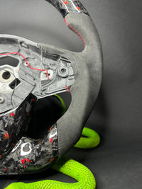 Toyota Supra Sports Steering Wheel Forged Carbon Color Splitter (LED)