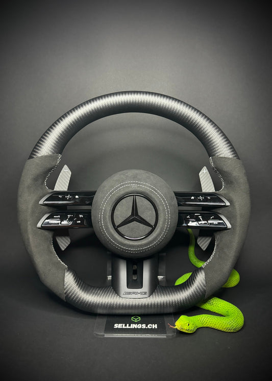 Mercedes AMG Sport Steering Wheel Carbon Matte (Upgrade to Facelift)