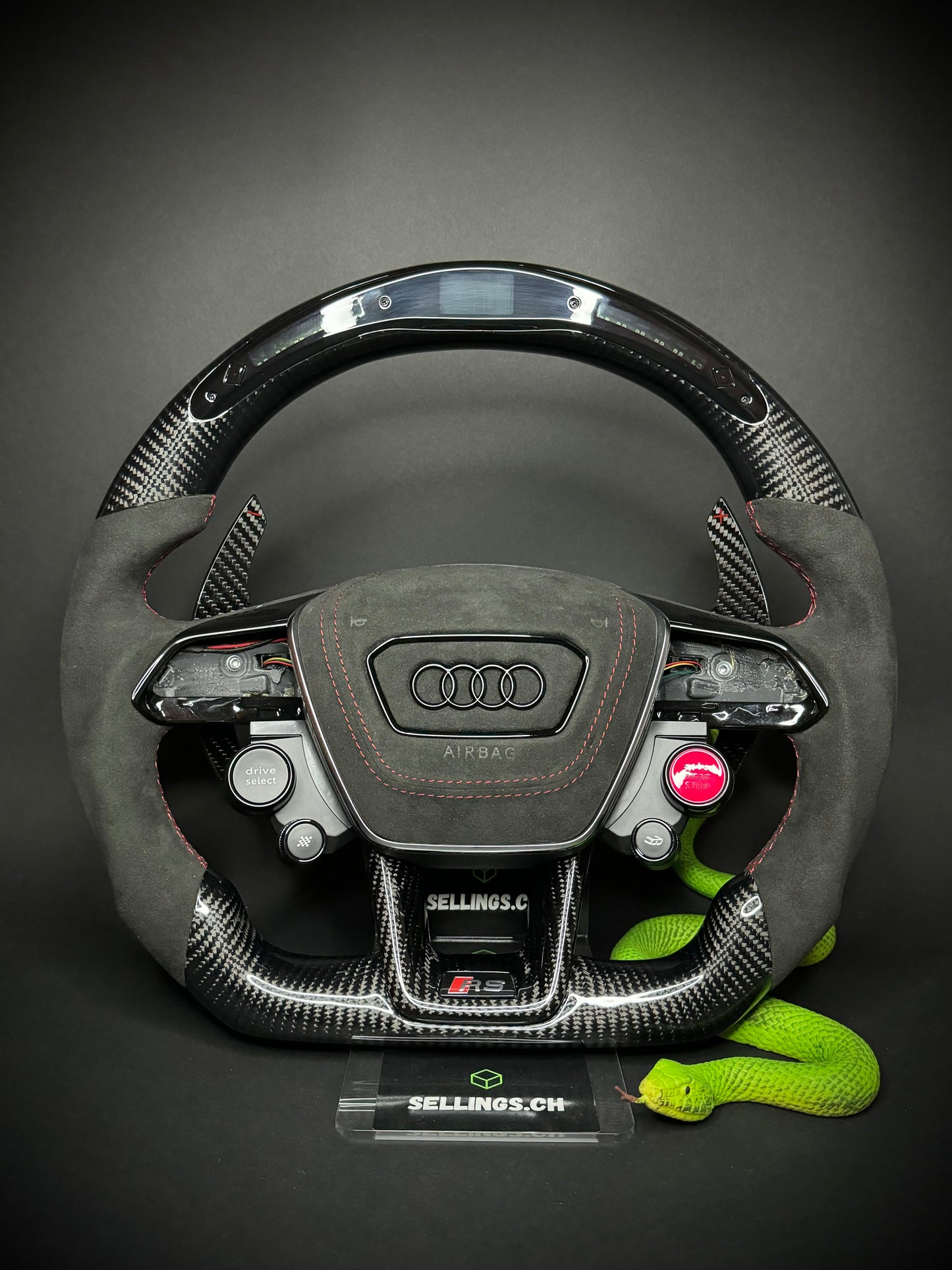 Volant sport Audi carbone (LED)