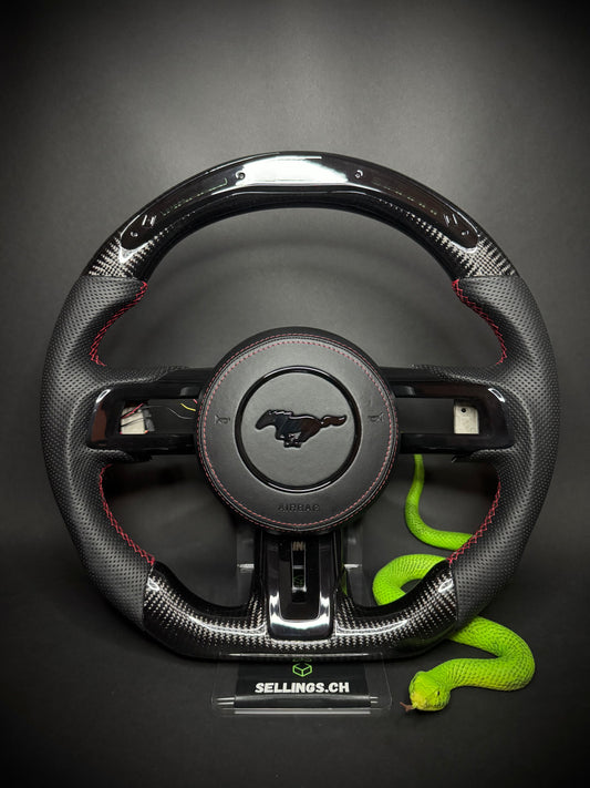 Volant sport Ford Mustang Carbone (LED)