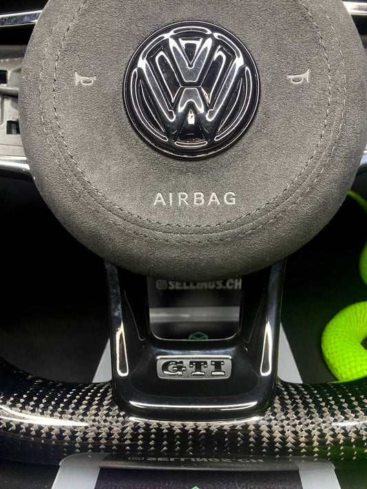 VW Golf 7/7.5 Volant Sport Carbone (LED) Noir intégral