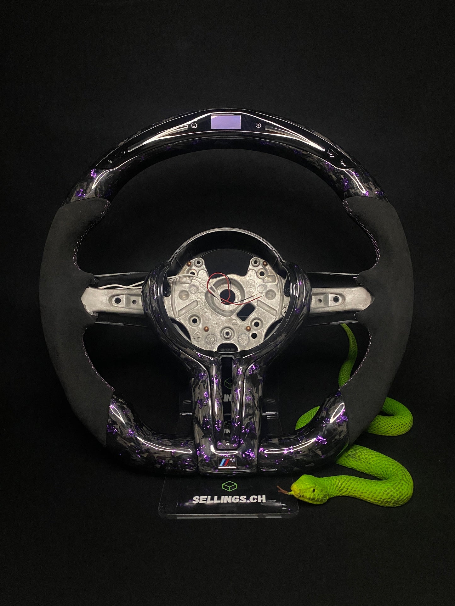 Volant Sport BMW Carbone Forgé Éclats de Couleur (LED) Série F