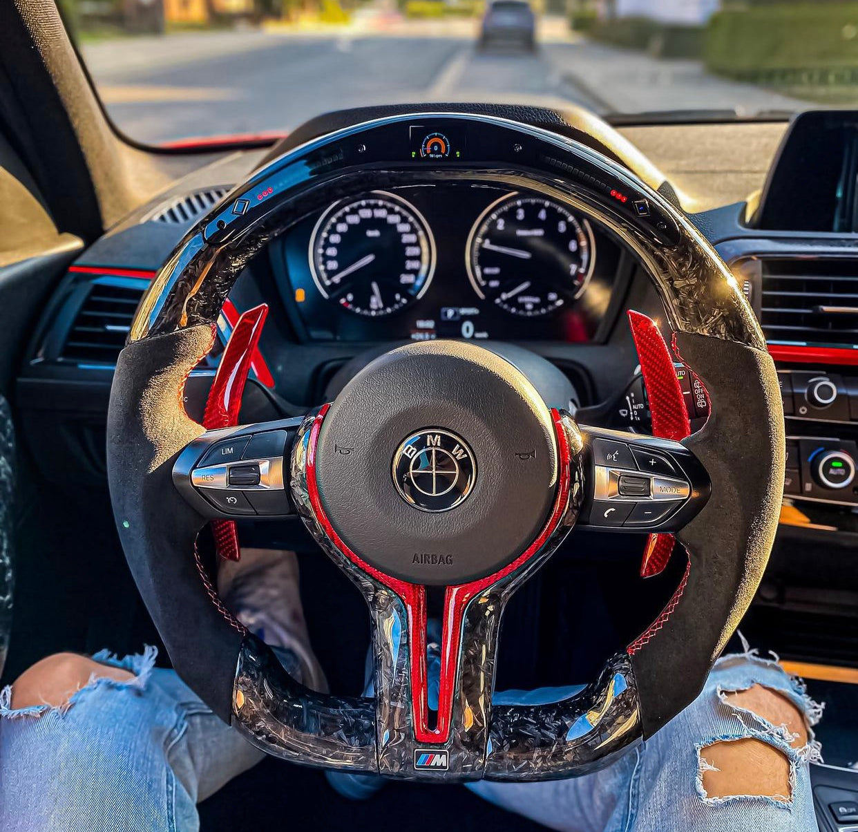 BMW Sports Steering Wheel Forged Carbon (LED) F-Series