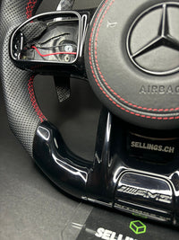 Volant sport Mercedes AMG noir LED (mise à niveau vers le modèle facelift)