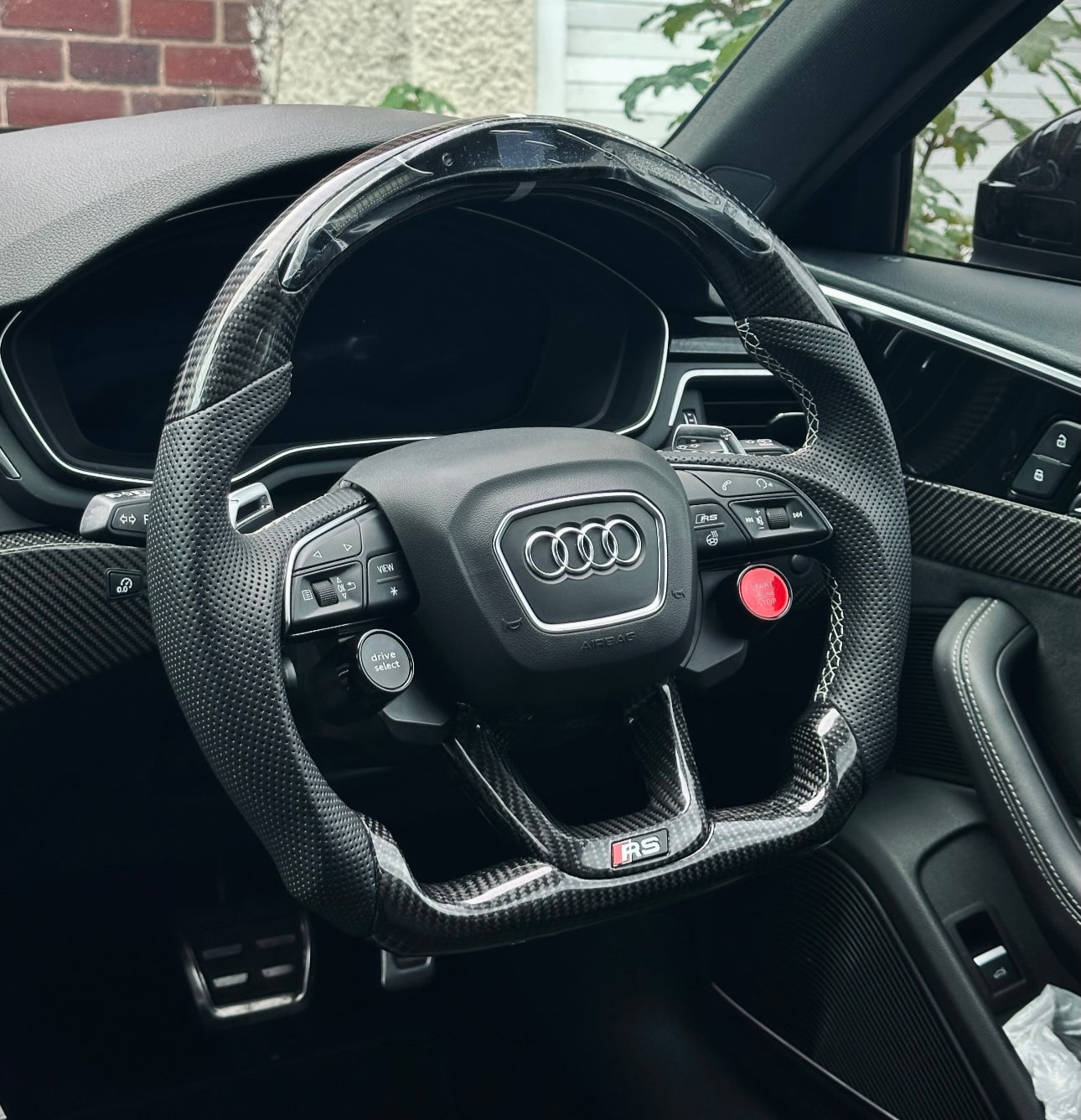 Volant sport Audi carbone (LED)