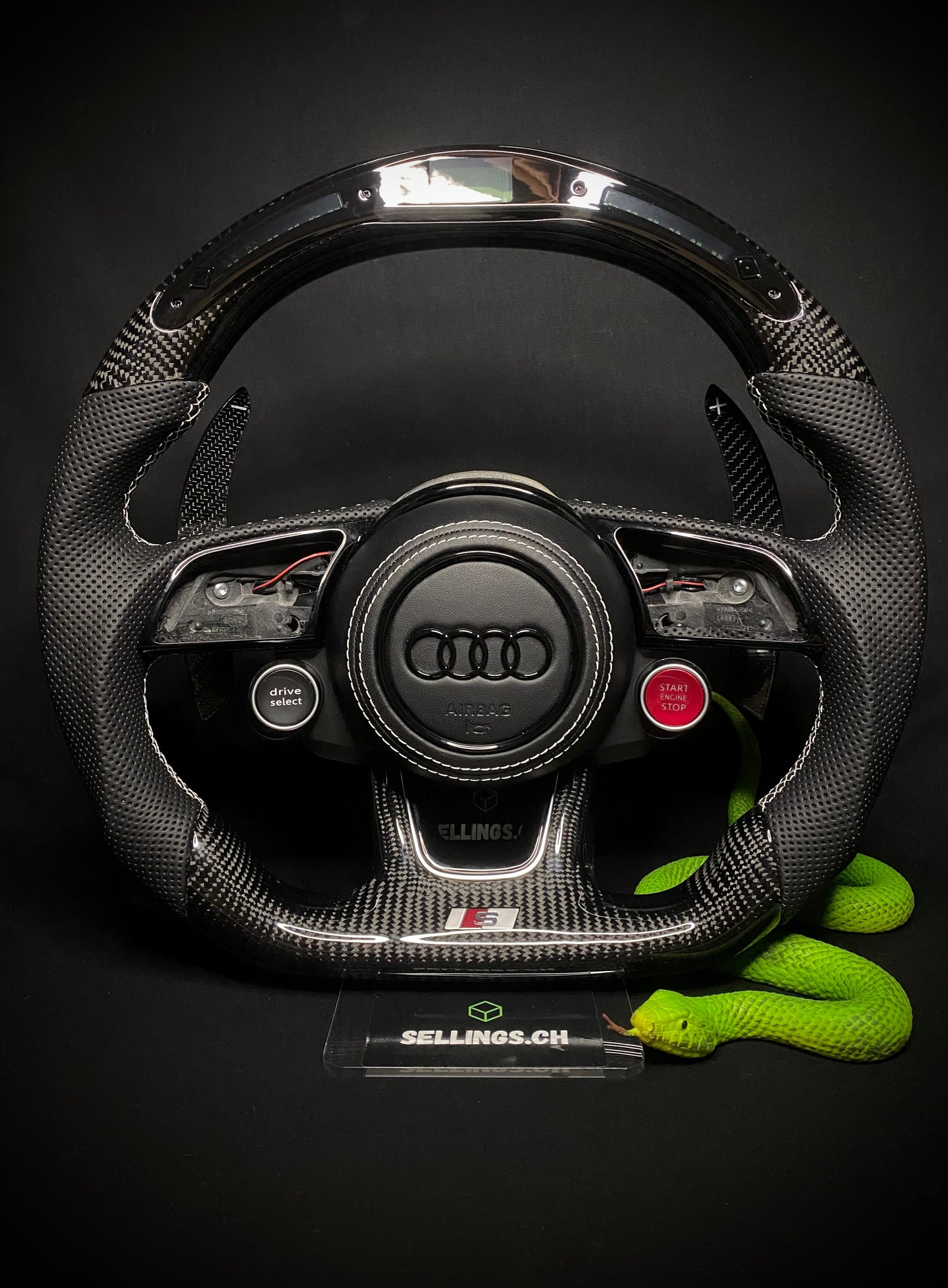 Volant sport Audi carbone (LED)