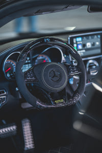 Volant sport Mercedes AMG Carbone forgé (LED)